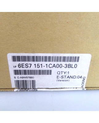 Simatic S7 ET200S 6ES7 151-1CA00-3BL0 E-Stand:04 OVP