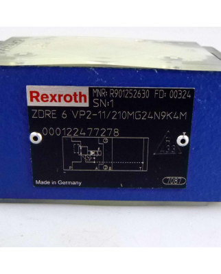 Rexroth Proportional-Druckreduzierventil ZDRE 6 VP2-11/21MG24N9K4M R901252630 NOV
