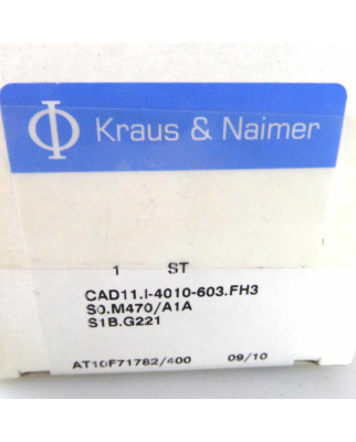 Kraus&Naimer Steuerschalter CAD11.I-4010-603.FH3 OVP
