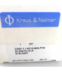 Kraus&Naimer Steuerschalter CAD11.I-4010-603.FH3 OVP