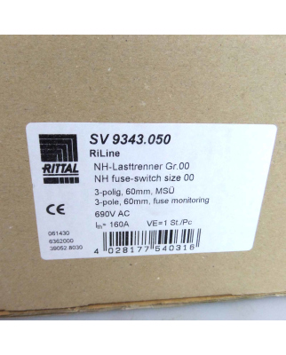 RITTAL NH-Lasttrenner Gr.00 SV9343.050 OVP