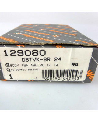 Weidmüller Steckverbinder DSTVK-SR 24 129080 600V 16A OVP