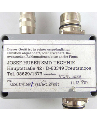 Josef Huber SMD-Technik Kabeltreiber/1Vss/ext.24Volt ERM280/1Vss 50046 GEB