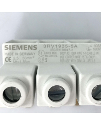 Siemens 3-Phasen-Einspeiseklemme  3RV1935-5A (2Stk.) OVP