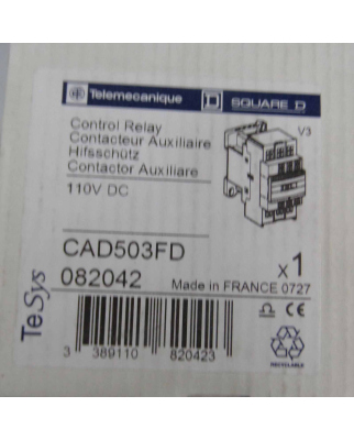 Telemecanique Hilfsschütz CAD503FD 082042 110VDC OVP