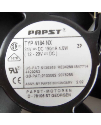 papst Lüfter 4184NX 24V GEB