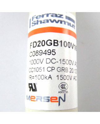 Ferraz-Shawmut/Mersen Sicherung FD20GB100V16T 1000VDC-1500VAC 16A NOV