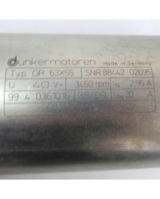 Dunkermotoren Motor GR63X55 + RE30-2-100+TR #K2 GEB