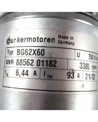 Dunkermotoren DC-Motor BG62X60 + PLG70 i=49:1 + SG80...