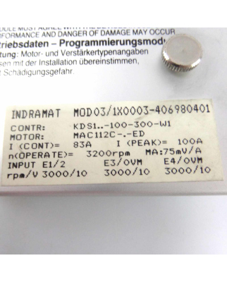 INDRAMAT Programmiermodul MOD03/1X0003-406980401 GEB