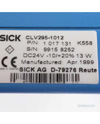 Sick Barcodescanner Laser Scanner CLV295-1012 1017131 GEB
