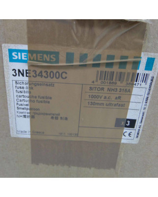 Siemens Sitor Sicherungseinsatz 3NE3 430-0C (3Stk.) OVP