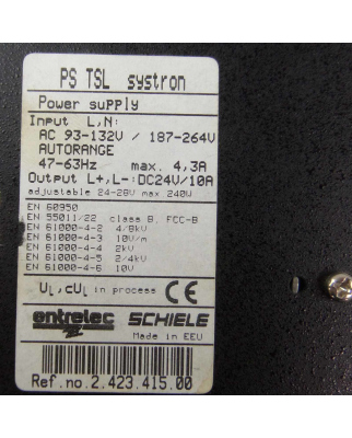 Schiele entrelec Power Supply PS TSL systron 2.423.415.00...