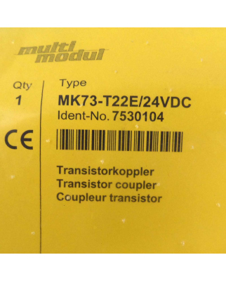 Turck Transistorkoppler MK73-T22E/24VDC 7530104 OVP