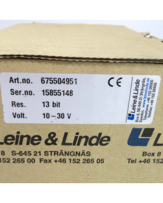 Leine&Linde Drehgeber 675504951 10-30V OVP
