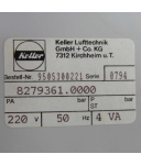 Keller Lufttechnik GmbH Differenzdruck-Regler 8279361.0000 9505300221 0-25mbar OVP