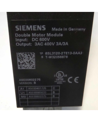 Siemens Sinamics Motor Module S120 6SL3120-2TE13-0AA3 Vers.B GEB