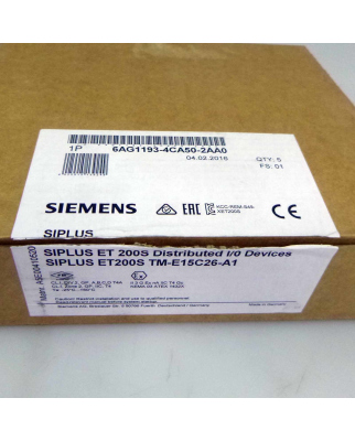 Siemens Simatic SIPLUS ET 200S 6AG1193-4CA50-2AA0 (5Stk.) OVP
