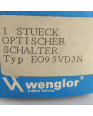 wenglor Einweglichtschranke Empfänger EO95VD3N OVP