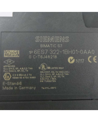 Simatic S7-300 SM322 6ES7 322-1BH01-0AA0 E-Stand:06 GEB