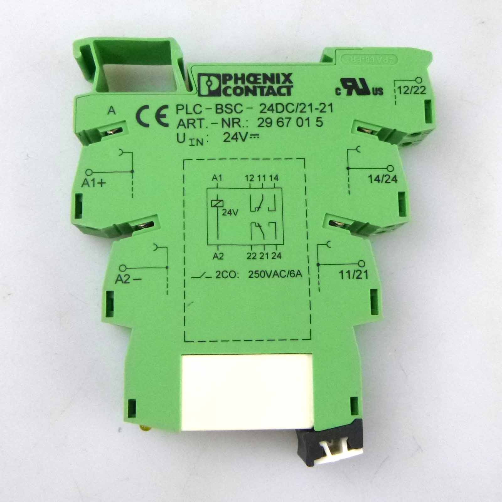 Phoenix Contact PLC-BSC-24DC/21-21 2967015 + Relais 2961215 ...