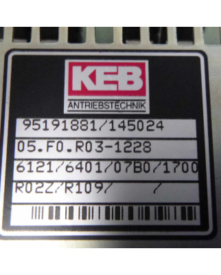 KEB Frequenzumrichter Combivert 05.F0.R03-1228 0,9kVA GEB