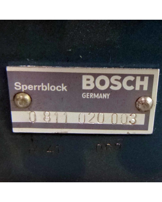 Bosch Sperrblock 0 811 020 003 GEB