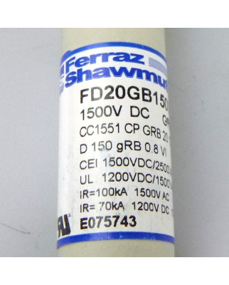 Ferraz-Shawmut/Mersen Sicherung FD20GB150V0,8T 1500VDC 0,8A NOV