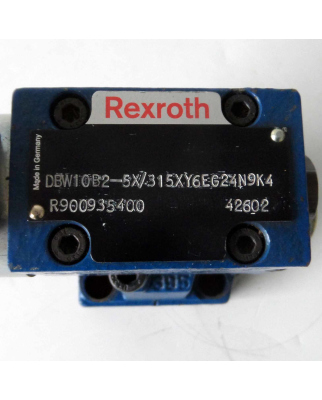 Rexroth Druckbegrenzungsventil DBW10B2-5X/315XY6EG24N9K4 R900935400 GEB