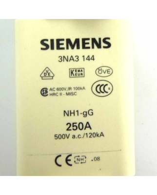 Siemens Sitor Sicherungseinsatz 3NA3 144 (3Stk.) OVP