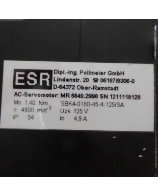 ESR Pollmeier GmbH AC-Servomotor MR 6849.2998...