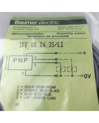 Baumer electric Näherungsschalter IFF 08.24.35/L1 OVP
