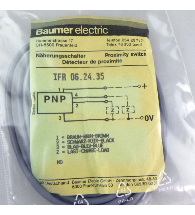 Baumer electric Näherungsschalter IFR 06.24.35 OVP
