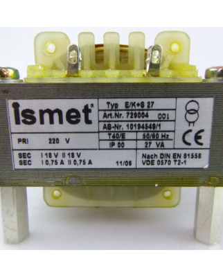 ismet Netzdrossel E/K+S 27 NOV