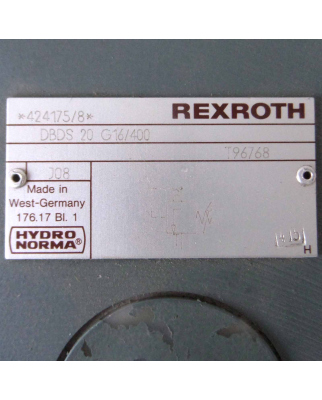 Rexroth Hydronorma Druckbegrenzungsventil DBDS 20 G16/400 NOV