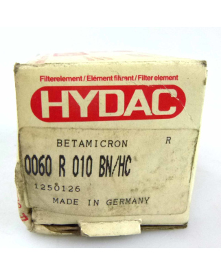 Hydac Filterelememt Betamicron 1250126 0060R010BN/HC OVP