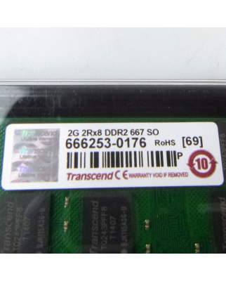 Transcend Arbeitsspeicher SO-DIMM JM667QSU-2G 2GB DDR2...