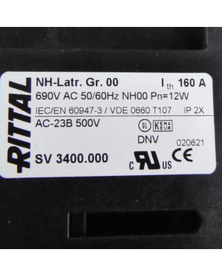 RITTAL NH-Lasttrenner Gr.00 SV 3400.000 OVP