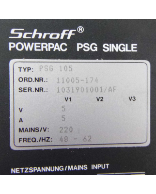 Schroff Powerpac PSG Single Netzgerät PSG 105...