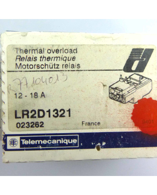 Telemecanique Motorschutz-Relais LR2D1321  023262 OVP