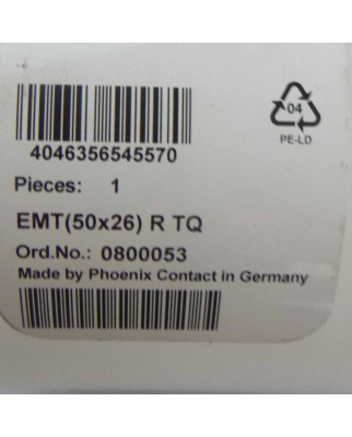 Phoenix Contact Einsteckschild EMT (50X26)R TQ 0800053 OVP