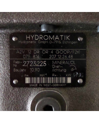 Hydromatik Hochdruckpumpe A2V 12 DR OR 4 GOOP/F2K NOV