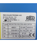 REO ELEKTRONIK AG REOTRON Leistungsregler MEW700 50/230-400 DP24 630310 GEB