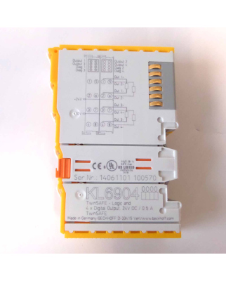 Beckhoff TwinSAFE-Logic-Busklemme KL6904 GEB