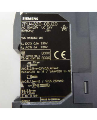 Siemens Zeitrelais 7PU4320-0BJ20 GEB