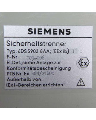 Siemens Sicherheitstrenner 6DS3902-8AA GEB
