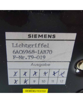 Siemens Lichtgriffel 6AC6968-1AB70 E-Stand:08 GEB