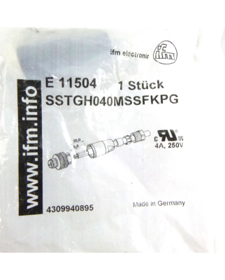 ifm electronic Konfektionierbarer Stecker SSTGH040MSSFKPG E11504 OVP