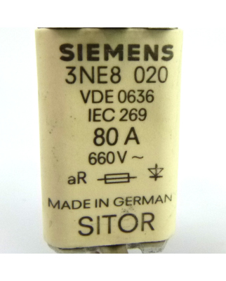 Siemens Sitor Sicherungseinsatz 3NE8020 GEB