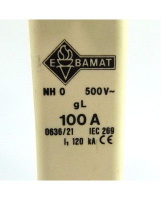 Ebamat Sicherungseinsatz 0636/21 NH0 100A 500V GEB